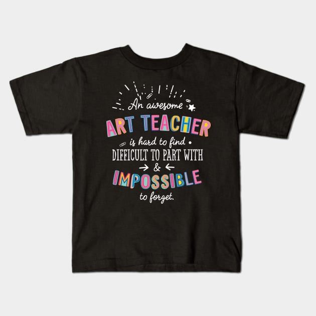 An awesome Art Teacher Gift Idea - Impossible to Forget Quote Kids T-Shirt by BetterManufaktur